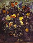 Paul Cezanne Canvas Paintings - Flowers